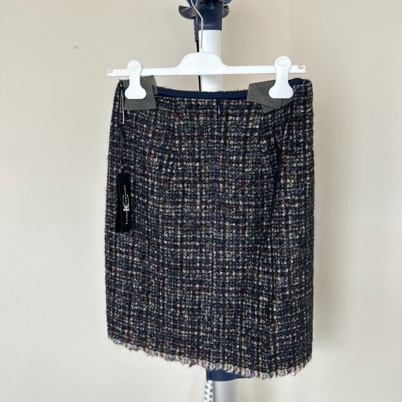 Luisa Cerano Charcoal Grey Tweed Miniskirt Size EU 36 - Picture 3 of 10